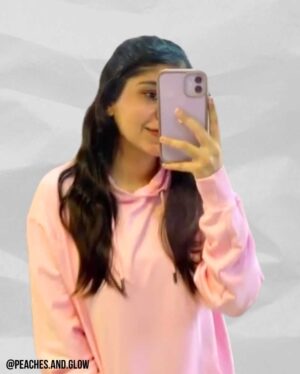 Peaches and Glow Baby Pink Hoodie