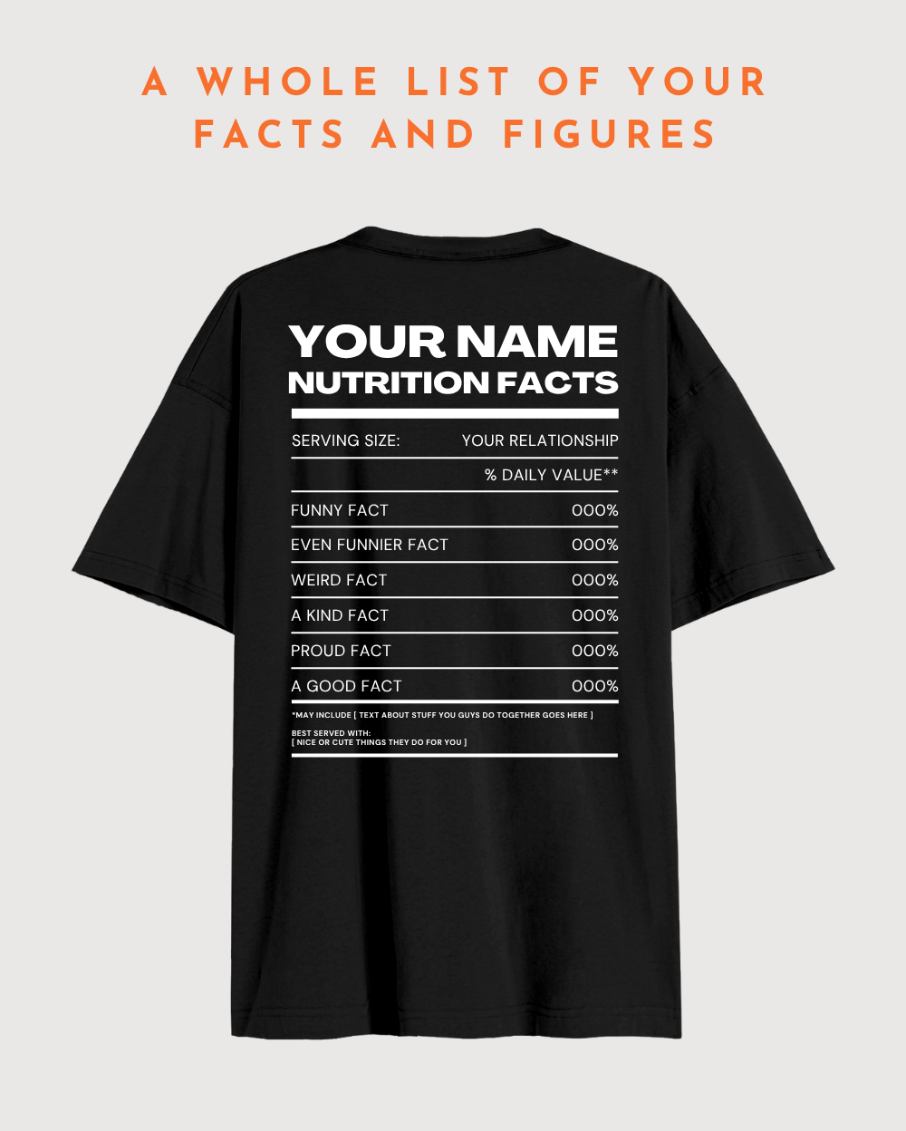 Nutritional Facts Oversized T-Shirt - Klomsy