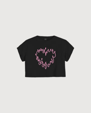fire heart crop t-shirt